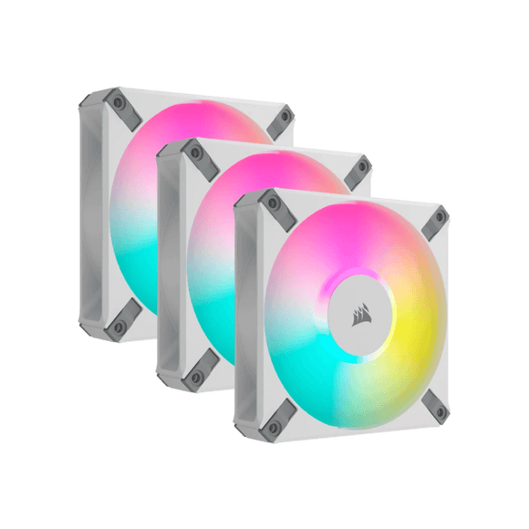 Corsair iCue AF120 RGB Elite 3-Pack White CO-9050158-WW - ESP-Tech