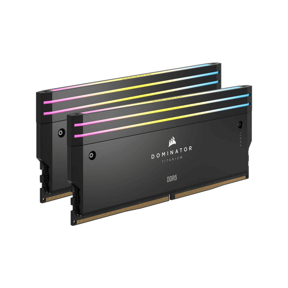 Corsair Dominator Titanium RGB DDR5 - 64 Go (2 x 32 Go) - 6400 MT/s C32 - Intel XMP 3.0 - Noir CMP64GX5M2B6400C32 - ESP-Tech