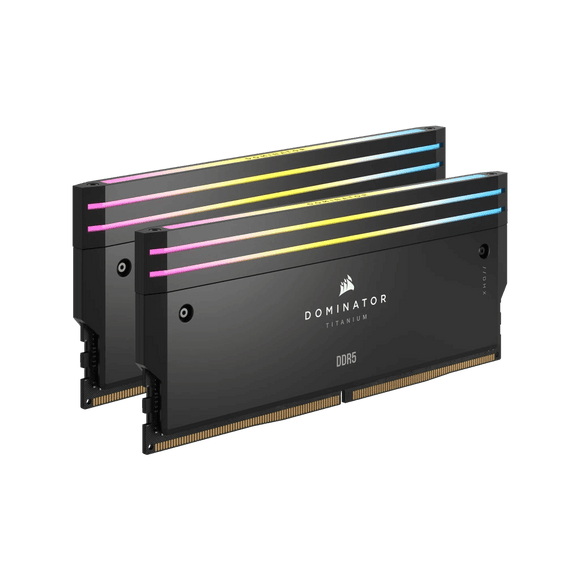 Corsair Dominator Titanium RGB DDR5 - 64 Go (2 x 32 Go) - 6600 MT/s C32 - Intel XMP 3.0 - Noir CMP64GX5M2X6600C32 - ESP-Tech