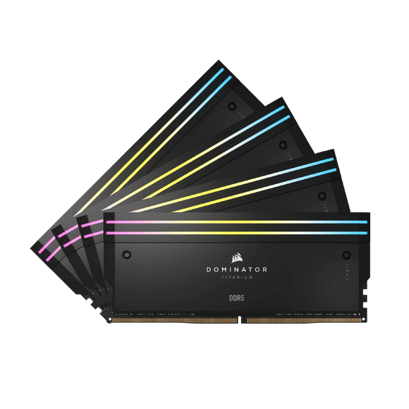 Corsair Dominator Titanium RGB DDR5 - 64 Go (4 x 16 Go) - 6000 MT/s C36 - Intel XMP 3.0 - Noir CMP64GX5M4B6000C36 - ESP-Tech