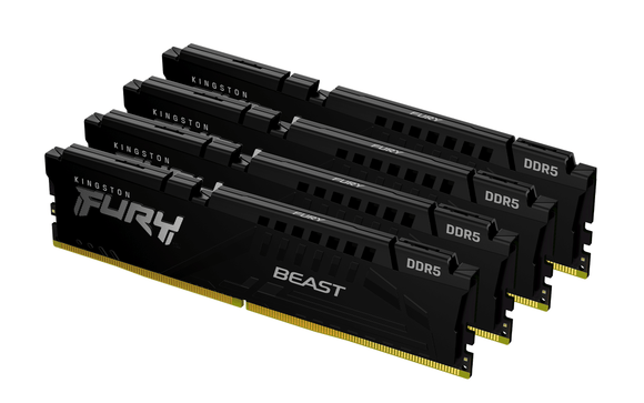 Kingston Fury™ Beast DDR5 - 128 Go (4 x 32 Go) - 5600 MT/s C40 - Intel XMP 3.0 - Noir KF556C40BBK4-128 - ESP-Tech