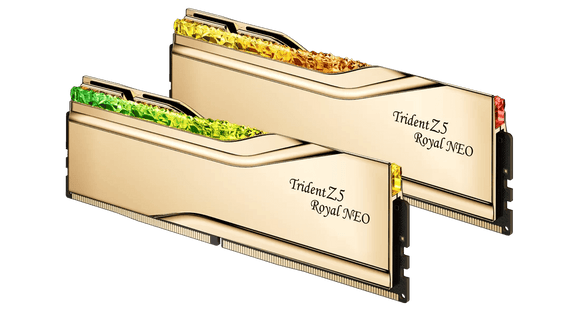 G.Skill Trident Z5 Royal Neo Gold RGB DDR5 - 32 Go (2 x 16 Go) - 8000 MHz - C38 F5-8000J3848H16GX2-TR5NG - ESP-Tech
