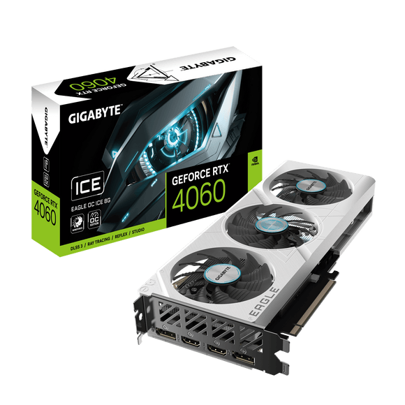 Gigabyte GeForce® RTX 4060 Eagle OC Ice 8G GV-N4060EAGLEOC ICE-8GD - ESP-Tech