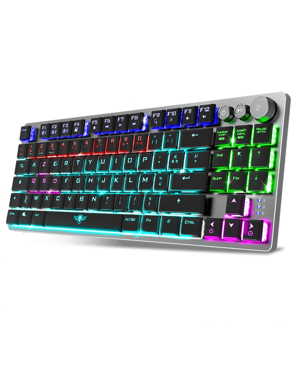 Spirit of Gamer Xpert-K1300 TKL RGB Sans Fil Red Low Profile - Argenté FR - CLA-XK1300RF - ESP-Tech