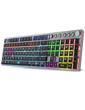 Spirit of Gamer Xpert-K1500 RGB Sans Fil Red Low Profile - Argenté FR