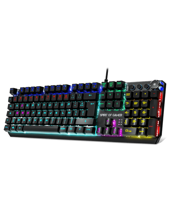 Spirit of Gamer Xpert-K400 RGB Blue Clicky - Noir FR