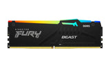 Kingston Fury™ Beast RGB DDR5 - 32 Go (1 x 32 Go) - 6000 MT/s C30 - Intel XMP 3.0 - Noir KF560C30BBA-32 - ESP-Tech