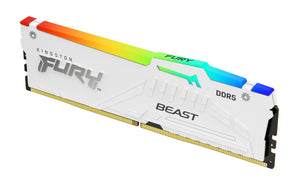 Kingston Fury™ Beast RGB DDR5 - 32 Go (2 x 16 Go) - 6000 MT/s C36 - AMD EXPO - Blanc KF560C36BWEAK2-32 - ESP-Tech