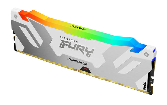 Kingston Fury™ Renegade RGB DDR5 CUDIMM - 48 Go (2 x 24 Go) - 8400 MT/s C40 - Intel XMP 3.0 - Blanc KF584CU40RWAK2-48 - ESP-Tech