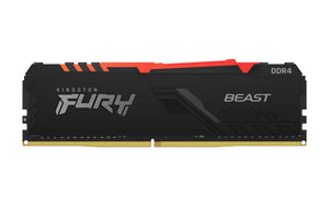 Kingston Fury Beast RGB DDR4 8 Go (1 x 8 Go) - 3600 MHz - C17 - ESP-Tech