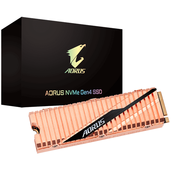 Gigabyte AORUS Gen4 SSD avec Radiateur cuivre - 500 Go M.2 PCIe 4.0 NVMe - ESP-Tech