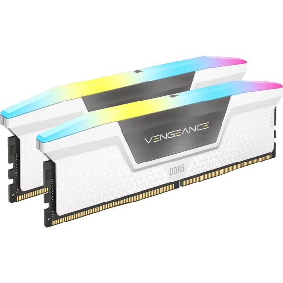 Corsair Vengeance RGB DDR5 - 32 Go (2 x 16 Go) - 5600 MT/s C36 - Intel XMP 3.0 - Blanc - ESP-Tech