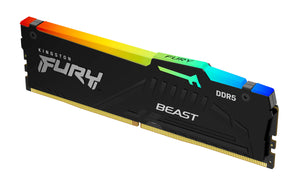 Kingston Fury™ Beast RGB DDR5 - 32 Go (1 x 32 Go) - 4800 MT/s C38 - Intel XMP 3.0 - Noir - ESP-Tech
